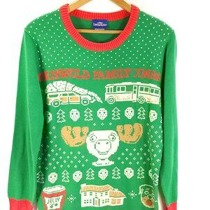 Griswold Christmas Vacation Sweater Mens M Green Red Fair Isle National Lampoon